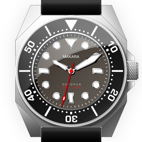 Makara Octopus (Stainless Steel / Brown)