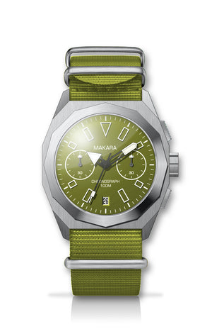 M3-CHR Lizard - Stainless & Green